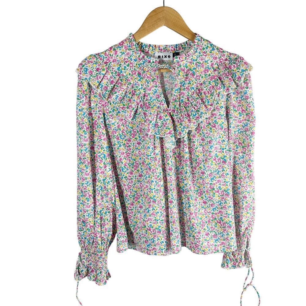 Rixo Danica Long Sleeve Floral Ditsy Cottagecore Boho Top Size XS US 4